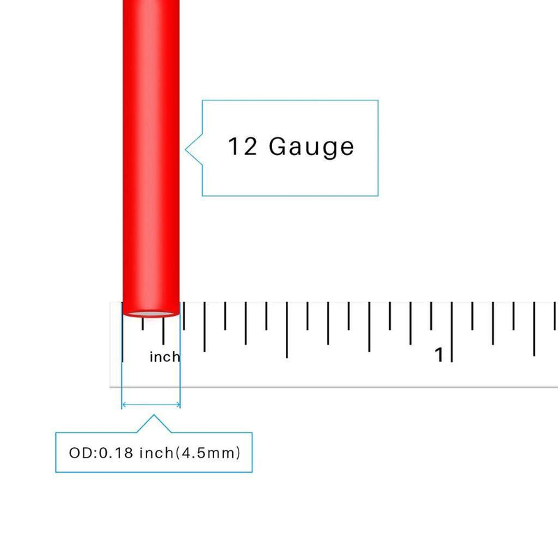 BNTECHGO 12 Gauge Silicone Wire 5 ft red and 5 ft Black Flexible 12 AWG Stranded Copper Wire 12 silicone wire red 5ft and black 5ft silicone wire red and black