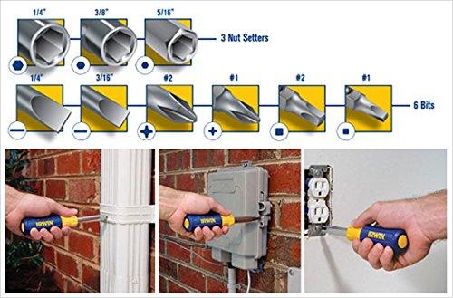 IRWIN Screwdriver, 9-Piece Bits (2051100) Pack of 1