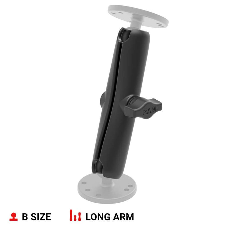 RAM Mounts RAM-B-201U-C Double Socket Arm (Long) Compatible with RAM B Size 1" Ball Components Long Arm
