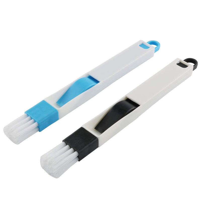 E-outstanding Window Groove Cleaning Brush 2PCS Window Track Door Groove Corner Detachable Brush with Dustpan Screen Keyboard Cleaner Cleaning Tools