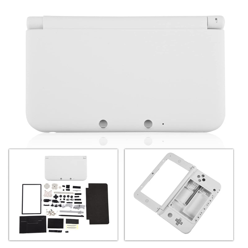 Replecement Case for Nintendo 3DS LL, Full Housing Case Cover Shell Repair Parts Complete Replacement Kit for Nintendo 3DS XL White