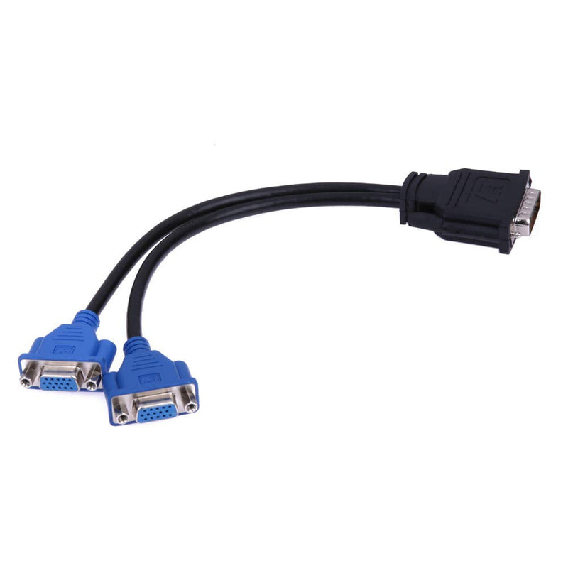 ANRANK DV59215AK DMS-59 Pin Male to 2 VGA 15 Pin Female Splitter Y-Cable Adapter