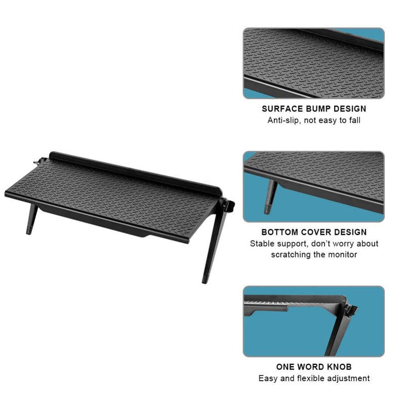 2 PCS TV Screen Top Shelf Monitor Mount Organizer for Computer Monitor/Flat Screen TV Platform Adjustable Screen Bracket Installation Desktop Computer Monitor Streaming Cable Amazon Fire TV top 11" 2 PCS 11.81 in