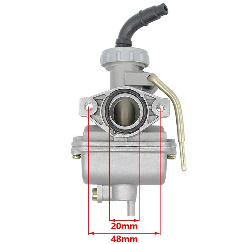 PZ20 Carburetor for Kazuma Baja 50cc 70cc 90cc 110cc 125cc TaoTao 110B NST SunL Chinese Quad 4 Stroke ATV 4 Wheeler Go Kart Dirt Bike Honda CRF50F XL75 CRF80F XR50R with Air Fuel Filter