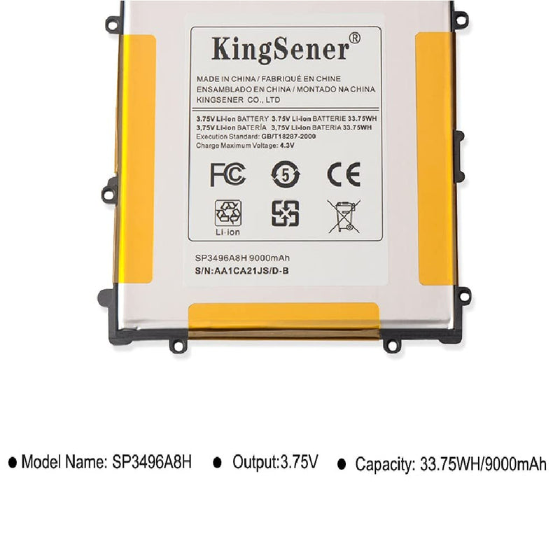 KingSener SP3496A8H Battery For Samsung Google Nexus 10 N10 Table PC P8110 HA32ARB GOOGLE GT-P8110 Tablet Battery Samsung NEXUS 10 16GB/32GB Tablet Battery 3.75V 9000MAH