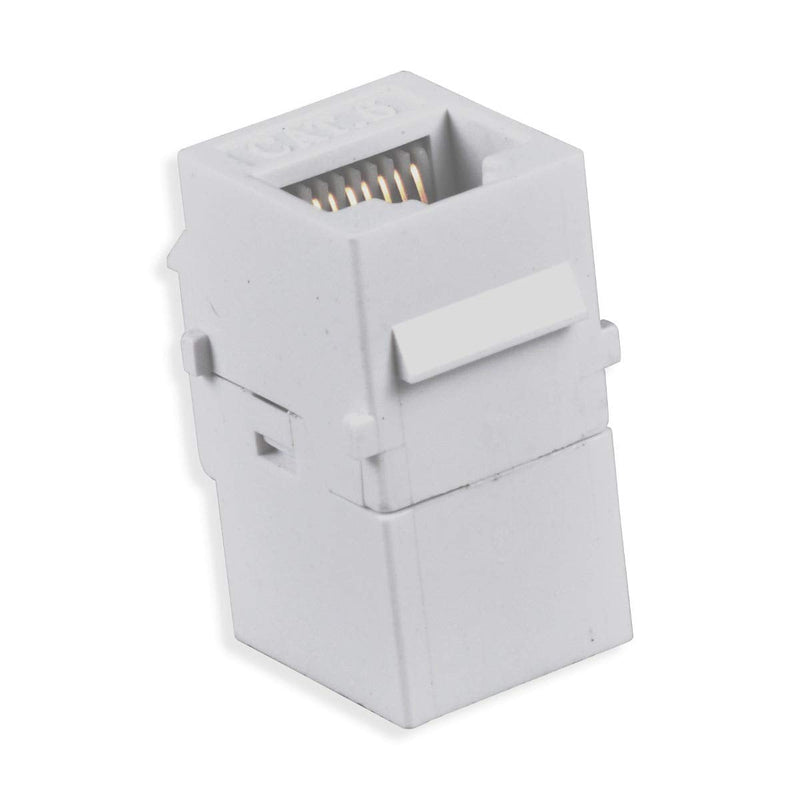 Conwork Ethernet & Coax Wall Plate - Cat6 Coax Keystone Wall Plate with 2 RJ45 Ethernet Ports + 2 TV Coax Cable/F-Type Insert Jacks