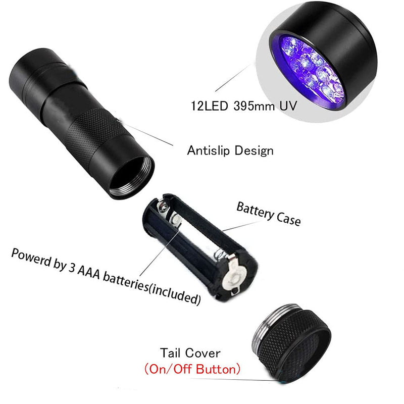 Wale&Morn Auto Air Conditioner Flashlight Leak Detector Tool for Car AC Leak Test Flashlight UV Protective Glasses