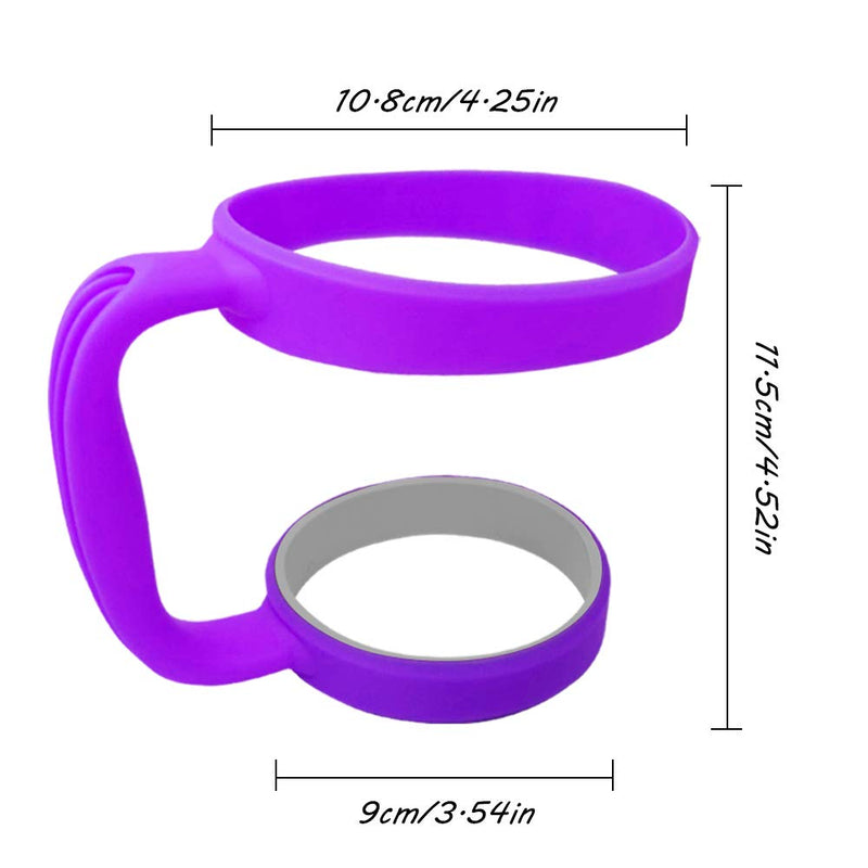 Tumbler Holder- Red&Purple, SourceTon Set of 2 Tumbler Holder Handle compatible with 30 OZ YETI, Rtic, OZARK TRAIL SIC Cup Ozark Trail Berg, SIC, Chillr, Kodiak, Boss Tumbler Mug Red+Purple