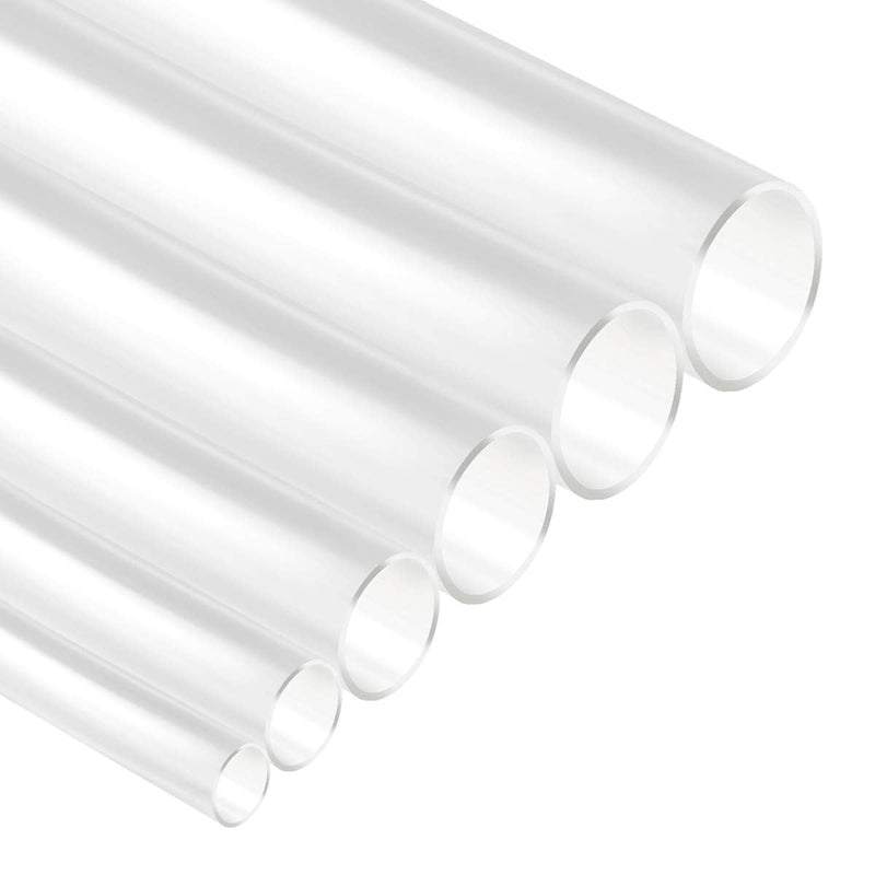 XHF 205 PCS 8 Size Length 3.5" Clear 3:1 Waterproof Automotive Electrical Heat Shrink Tubing Assortment Kit Marine Grade Adhesive Lined Tube, Insulation Sealing Oil-Proof Wear-Resistant 05-Clear