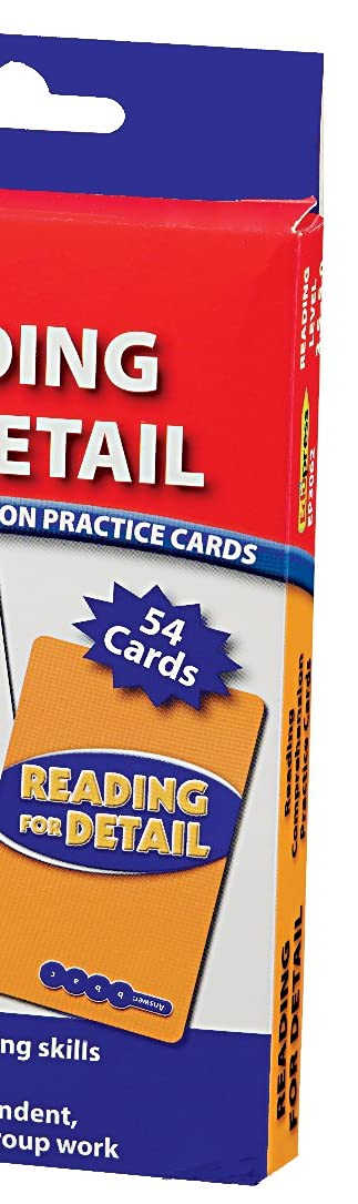 Edupress Reading Comprehension Practice Cards, Reading for Detail, Blue Level (EP63062)
