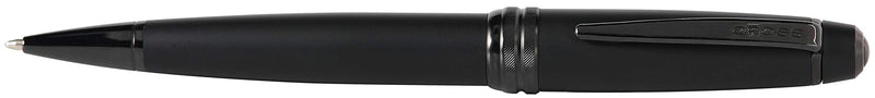 Cross Bailey Matte Black Lacquer Ballpoint Pen with polished black PVD appointments