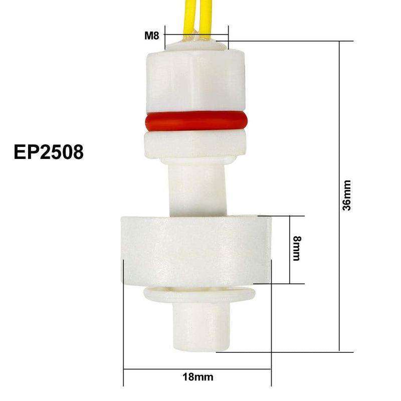 uxcell 25mm Mini PP Tank Pool Water Level Liquid Sensor Vertical Float Switch