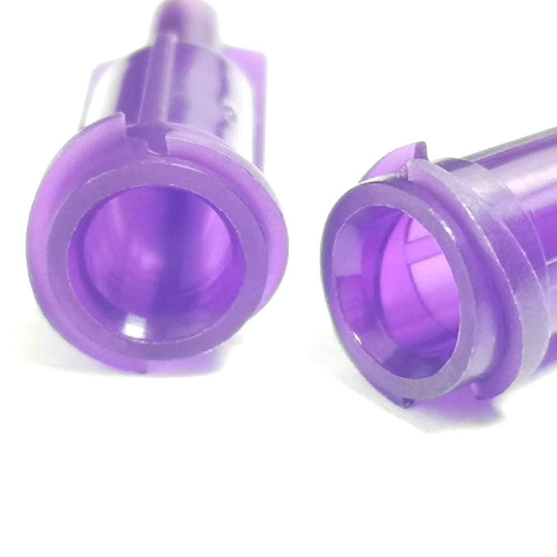 21 Ga 1 Inch Blunt Tip Dispensing Needle with Luer Lock, Precision Applicator (Purple,50 PCS)