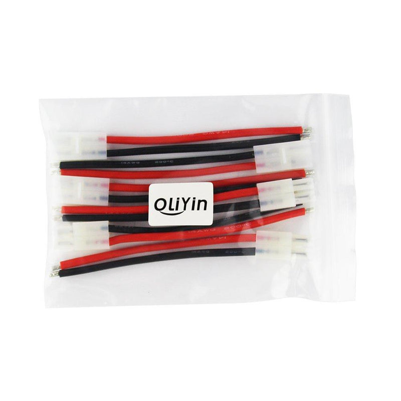 OliYin 3pairs Tamiya Plug Male Female Connector Adapter Cable 14awg 10cm for RC Car Lipo Battery Charge(Pack of 3)