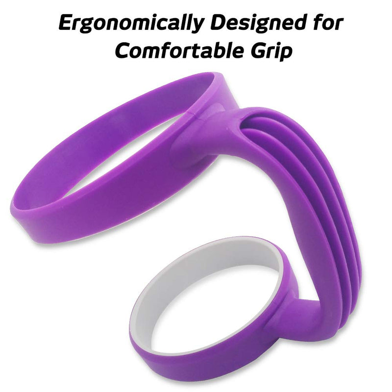 Tumbler Holder- Red&Purple, SourceTon Set of 2 Tumbler Holder Handle compatible with 30 OZ YETI, Rtic, OZARK TRAIL SIC Cup Ozark Trail Berg, SIC, Chillr, Kodiak, Boss Tumbler Mug Red+Purple