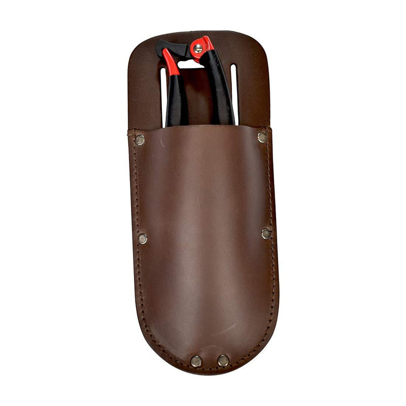 Hide & Drink, Thick Leather Holster for Pruning Shears w/ Belt Loop Garden Scissors Sheath, Folding Saw, Construction & Utility Tools Pouch, Handmade Includes 101 Year Warranty (Bourbon Brown)