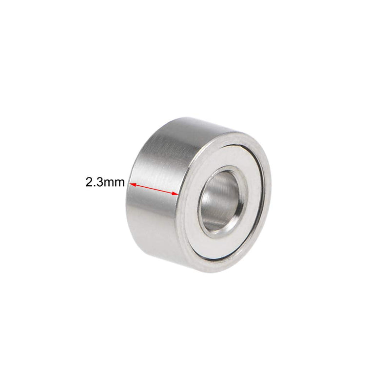 uxcell 682ZZ Deep Groove Ball Bearings 2mm Inner Dia 5mm OD 2.3mm Bore Double Shielded Chrome Steel Z2 20pcs