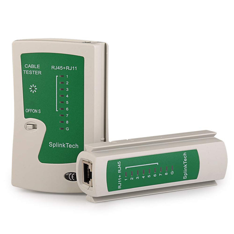 Hiija LAN Network Cable Tester/Continuity Tester for RJ45 RJ11 RJ12 Data Cable Twisted Pair Connections, CAT5/CAT6/CAT7 UTP LAN Wire Test Tool