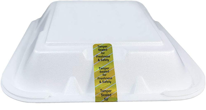 InStockLabels 500 Metallic Gold Tamper-Evident Food Seal Stickers, Labels for Food Containers (0.75 Inches x 3.5 Inches)