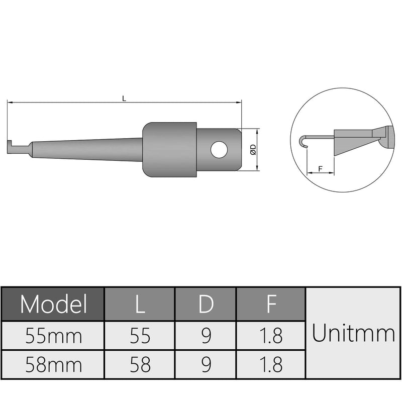 Fielect 11Pcs 55mm Length Test Hook Clip Test Probe for Electronic Testing Black