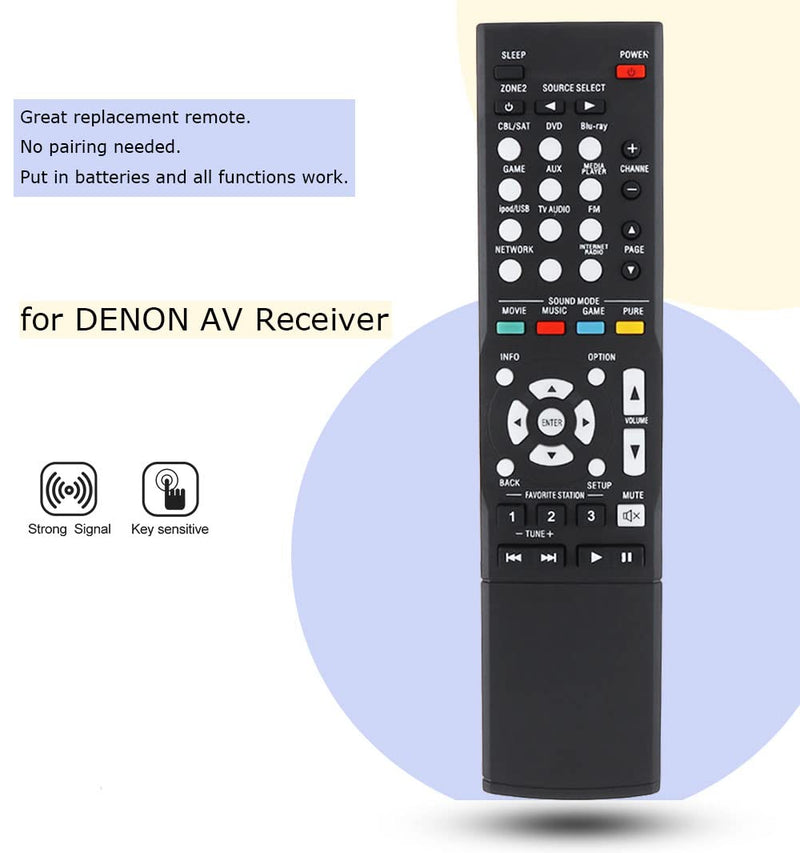 Replacement Remote Control for Denon RC-1181 RC-1189 AVR-E300 AVR-X1100W AVR-X1300W AVR-X2200W AVR-X3200W AVR-X3100W AV Receiver