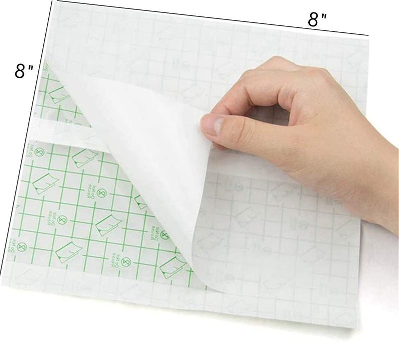 Mediss Peritoneal Dialysis Catheter Shower Cover - Transparent Film Wound Dressing Shields Barrier,8 inches x8 inches , 50pcs