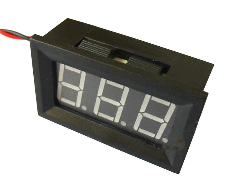 CGjiogujio Red LED Digital Volt Meter Voltmeter DC 4.5~150V Two Wires For 9V 12V 24V 36V 48V