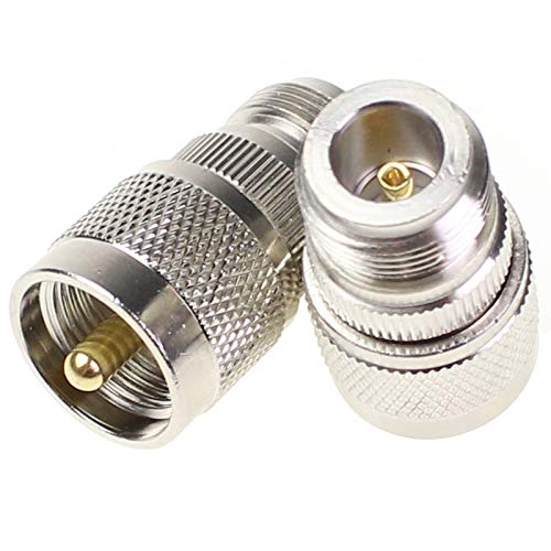 N Female to PL259 Male Adapter 3-Pack N Type Female to PL259 / SO239 Male RF Connector