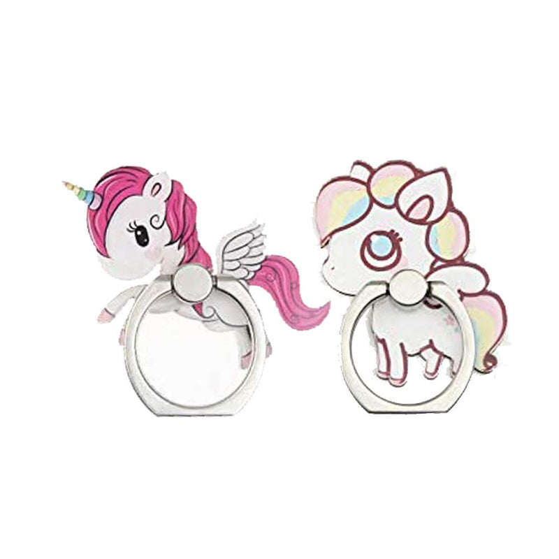 4-Pack Phone Ring Holder Stand, Cute Unicorn 360 Rotation Finger Grip Stand Mount for Cellphones and Tablets (Unicorn Ring) Unicorn Ring