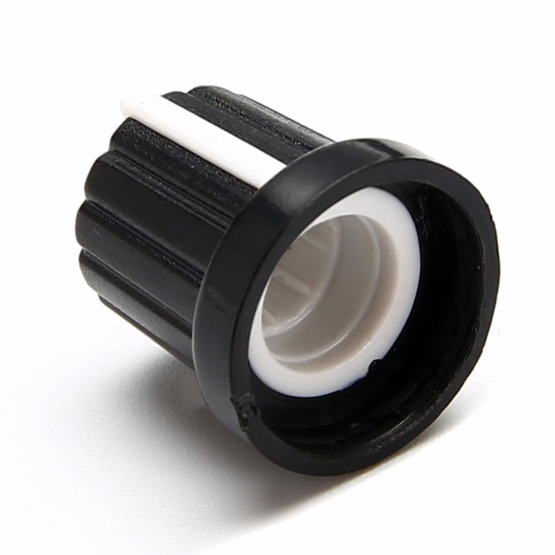 YEHUIMEI Pack of 10 Rotary Knob 6 mm Potentiometer Buttons for Electric Guitar Acrylic Volume Tone Buttons Black
