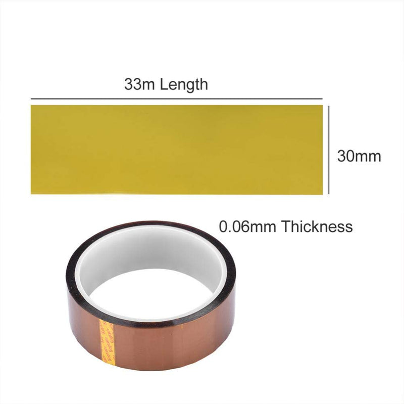 Heat Resistant Tape, 250-300 Degree High Temperature Insulation Tape 33m High Insulation Heat Adhesive Tape