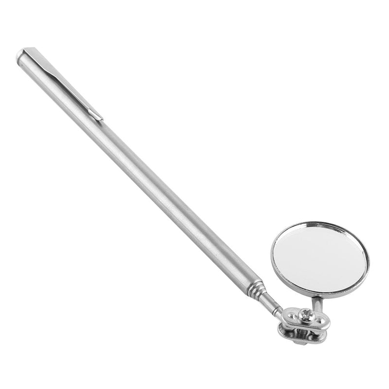 Telescoping Inspection Mirror, 3 Modes Extending Circular Retractable Handle Stainless Steel Vehicle Viewing Mirror (1#)