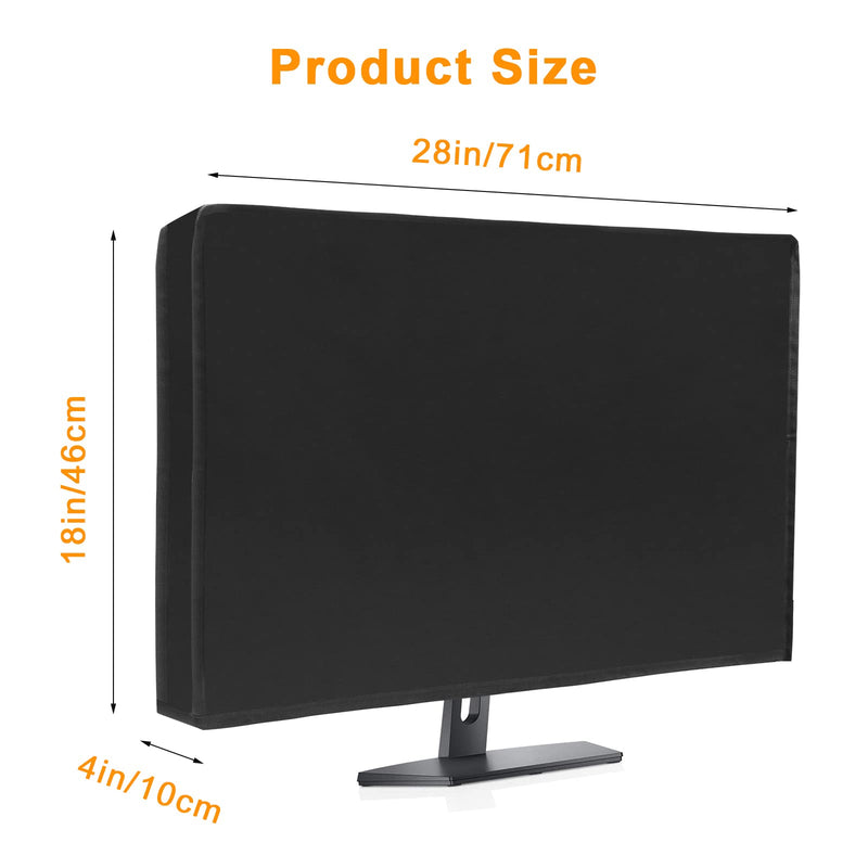 Waterproof Computer Monitor Dust Cover, Luxiv Black Full Body Cover for Computer Screen Anti-Static LCD-Silky HD Panel Dust Cover 28W X 18H X 4D