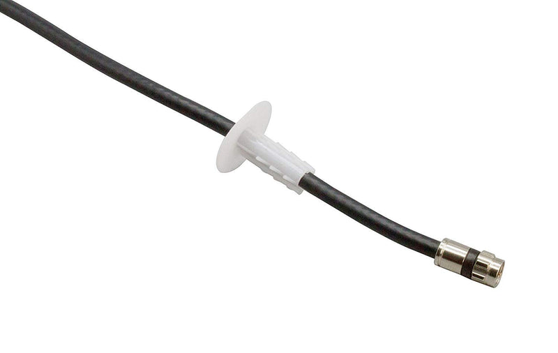 Single Feed Thru Bushing - (Black) RG6 Feed Through Bushing (Grommet) Replaces Wallplates (Wall Plates) for Coax Coaxial Cable, Network Cable, CCTV - Indoor/Outdoor Rated - 10 Pack Single Black