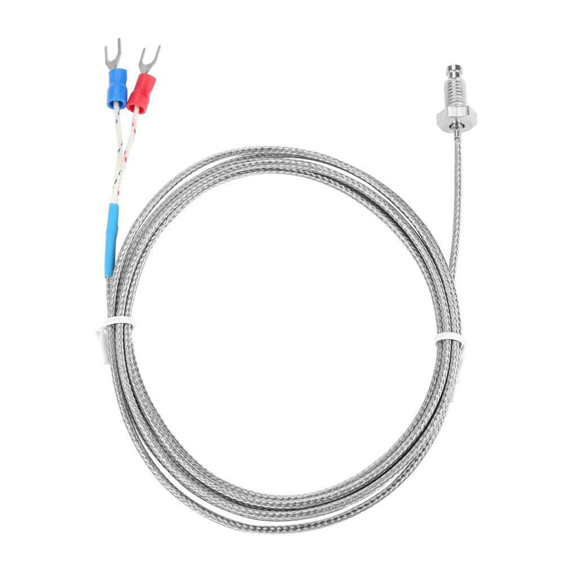 Thermocouple K Type, M6 Screw Fine Thread Type K Thermocouple Temperature Sensor Wire 0-400℃ 1M/2M/3M/4M/5M