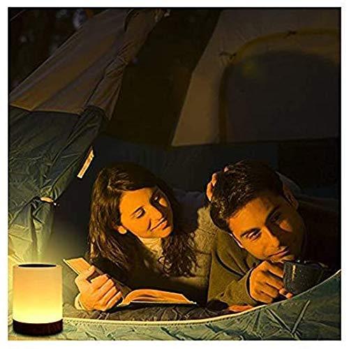 ROYFACC Night Light Touch Sensor Lamp Bedside Table Lamp for Kids Bedroom Rechargeable Dimmable Warm White Light + RGB Color Changing