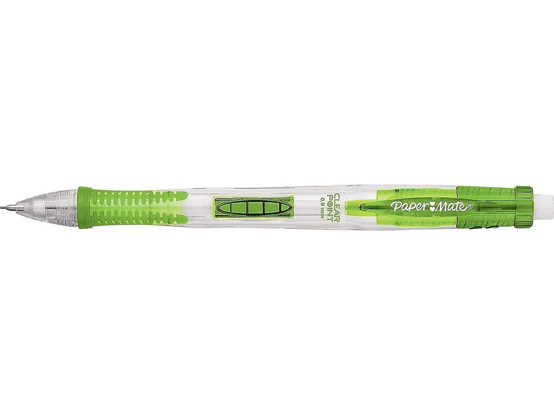 Paper Mate 1759214 Clear Point Mechanical Pencil Starter Set, 0.9 mm, Lime Green, Royal Blue, 2/Set