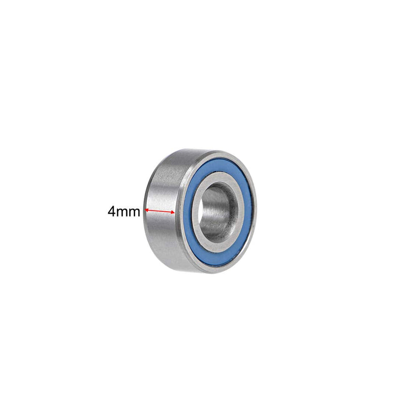 uxcell MR104-2RS Deep Groove Ball Bearings 4mm Inner Dia 10mm OD 4mm Bore Double Sealed Chrome Steel Blue Seal Z2 10pcs 4mmx10mmx4mm