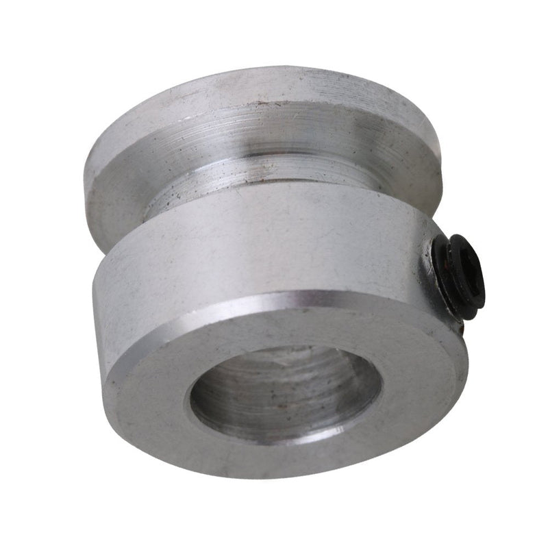 CNBTR Aluminum D16x8mm Single Slot Groove Pulley Bore 8mm Belt width 4mm with Wrench Fixed Screw for Motor Shaft Round Belt