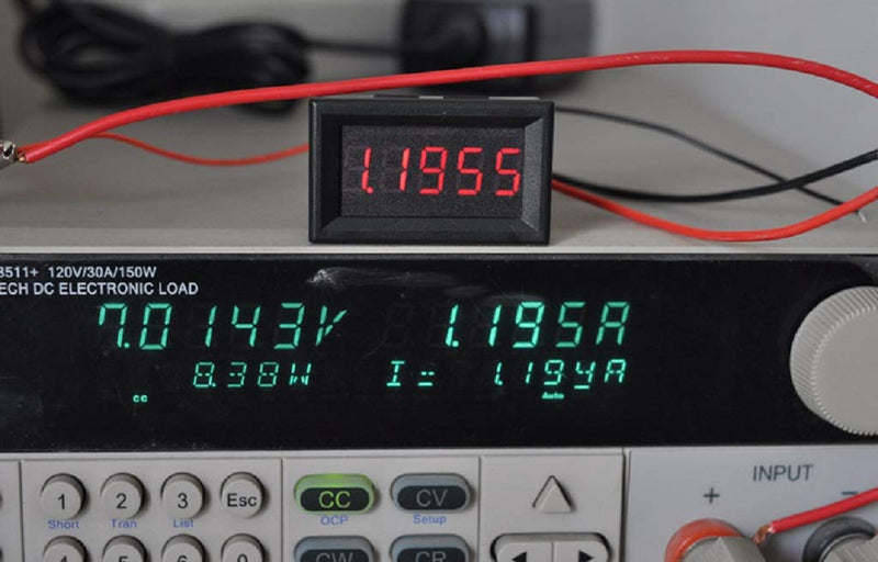 Taidacent High Precision 5 Digit Amp Meter DC 0.0000-3.0000A Ammeter Digital Display mA Digital Ammeter 0.36 Inch Red LED Display