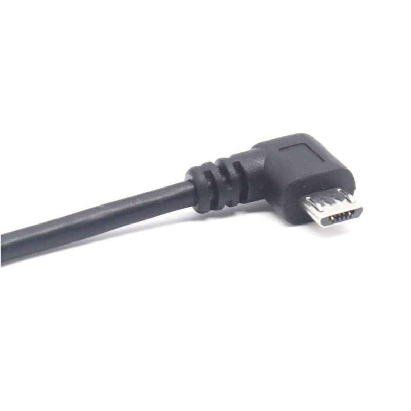 Micro USB Left Angle,Micro USB Extension Cable, 2-Pack 90 Degree Micro-B Male to Female Extension Cable, Data Transferring Cable Suitable for Samsung, HTC, Huawefti, Driving Recorder,Sony and More