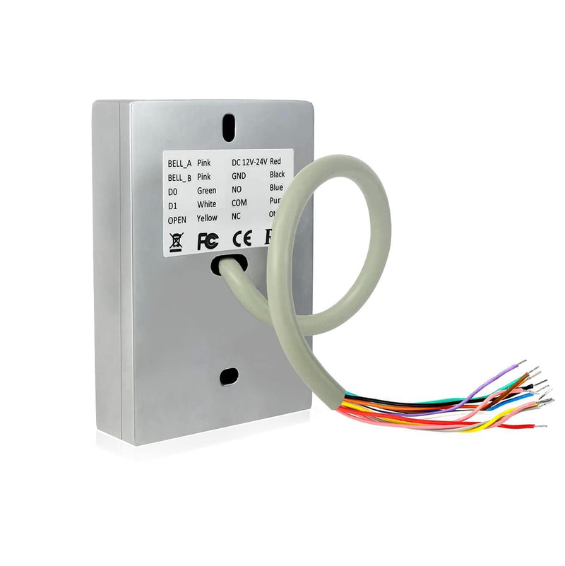 Security Door Access Control Keypad, ID Keypad with ID Key Fobs, Stand-Alone Keypad, Door Lock Keypad Controller, for Gate Opener, Entry Gate Keypad, Zinc Alloy Metal, Waterproof