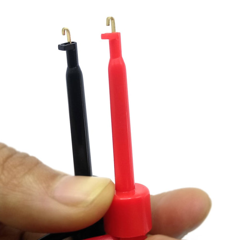 Amadget BNC to Mini Test Hook Clips Dual Hook Test Probe Cable Leads 120CM with Two Mini Probes Ended 500V 5A IC Test Hook (Pack of 2)