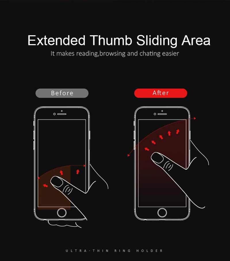 World's Slimmest Phone Ring Holder,Attom Tech Ultra Thin Cell Phone Ring Stand for Magnetic Car Mount Hook - Compatible for iPhone X 8 7 Plus 6S 6 5s 5 SE,Galaxy S8 S7 S6 Edge,Note 8 5 (Silver-Grey) Silver-Grey