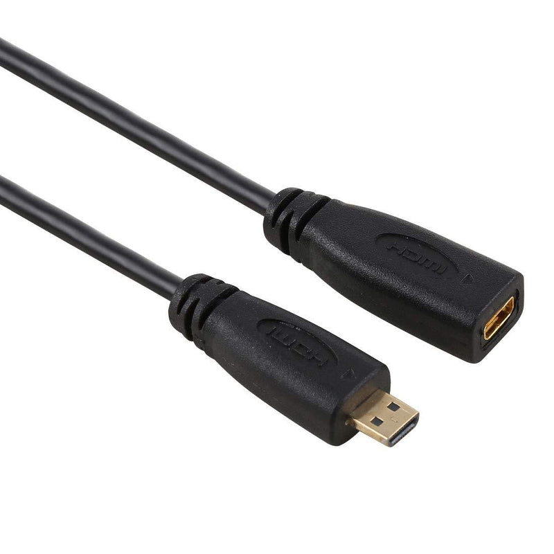 CY 30cm HDMI 1.4 Type D Micro HDMI Male to Micro HDMI Female HDMI Extension Cable