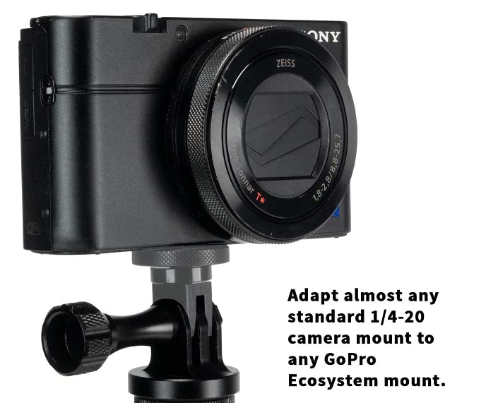 VIZEMO Aluminum Camera 1/4-20 Tripod Adapter with Thumbscrew, Threaded Mount Adapter Tripod Mount for Gopro Hero 11,10, 9, 8,7, 1/4 Tripod Adapter for Gopro and DJI OSMO Insta 360 Action Camera