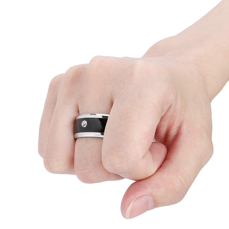 Smart Ring, No Charge and Depth Waterproof Universal Wear Smart Ring, Magic Wearable Device Universal Ring for Mobile Phone, NFC Smart Rings(size11) size11