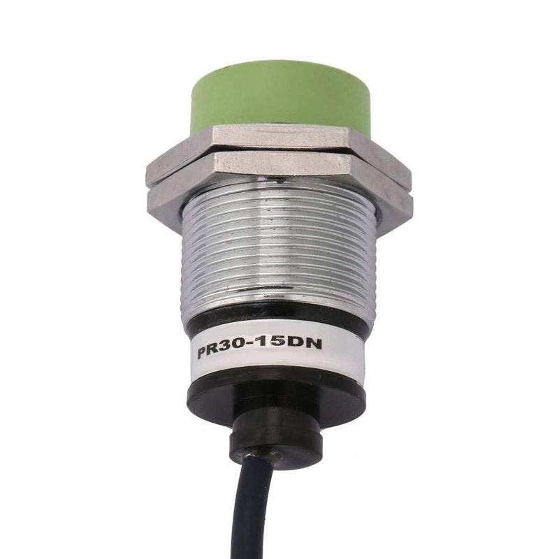 15mm Inductive Proximity Sensor Switch, NPN NO Proximity Detection Sensor Switch Nickel Plated Brass PR30-15DN