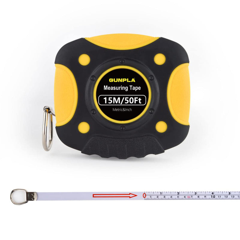 Gunpla Tape Measure Tylon 15M/50Ft, Metric, ABS Plastic Housing, Extra Strong Curved Steel Tape Measure, Tape Measure with Stop Button and Locking Function