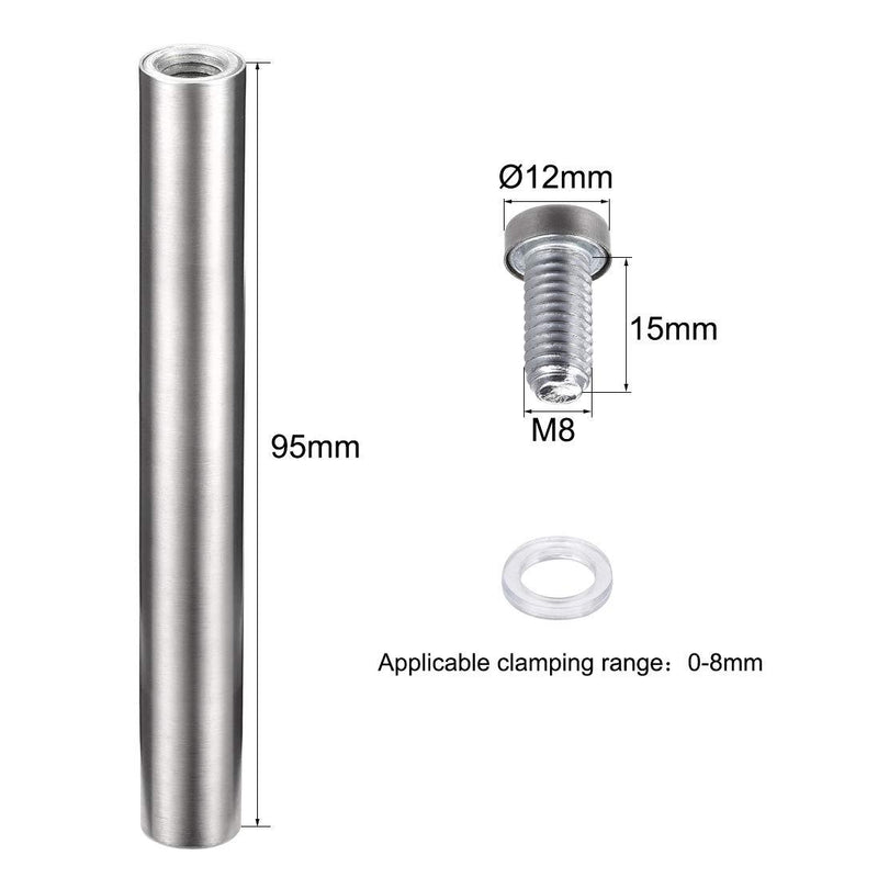 uxcell 1/2 Dia x 4"(12x100mm) Standoff Screws Wall Mount Sign Holders Acrylic Glass Nails 10pcs